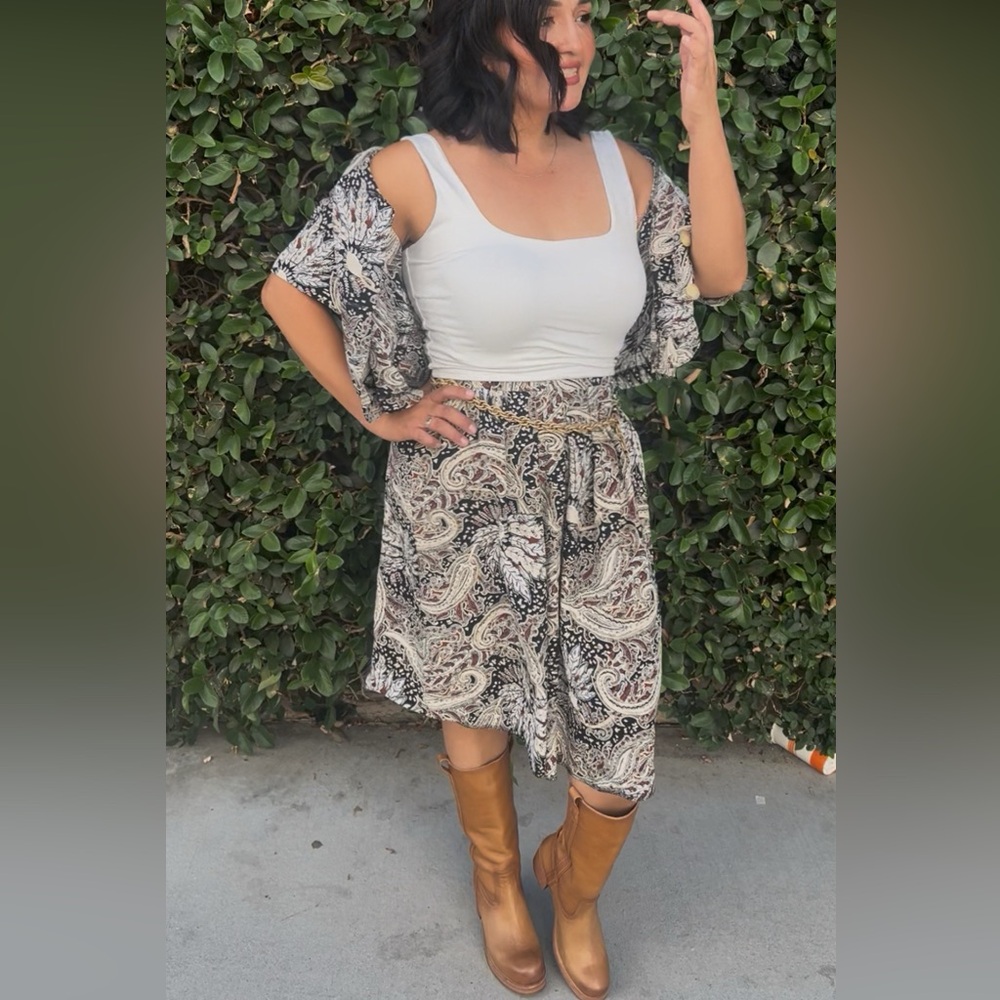 Paisley Print Two-Piece Set